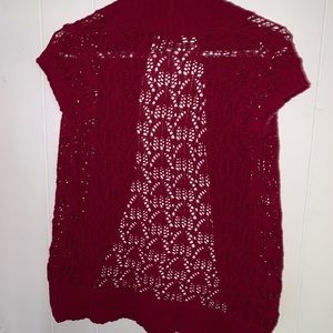 Pink lace cardigan